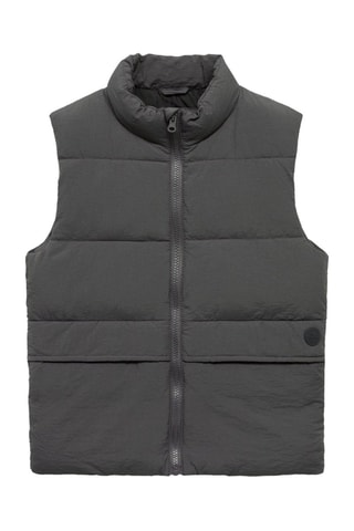Gilet matelassé poches - Gris