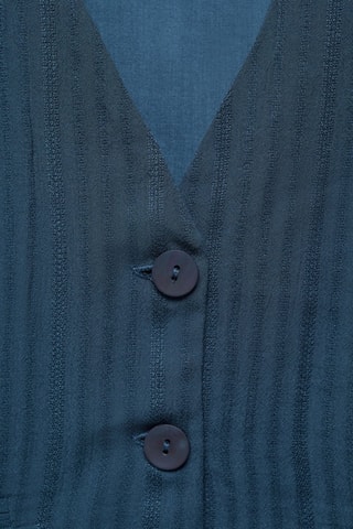 Gilet crop rayures - Bleu marine