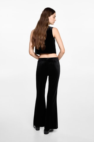 Gilet velours crop - Noir