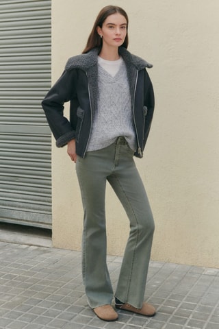 Pantalon flare - Vert