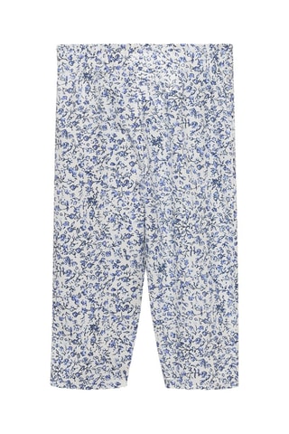 Pantalon imprimé coton - Blanc