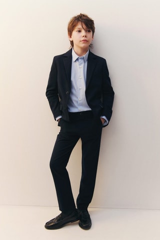 Pantalon chino coton - Bleu marine