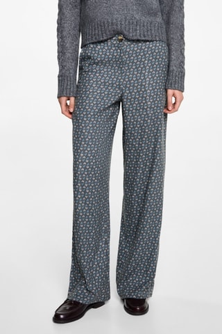 Pantalon droit imprimé - Anthracite