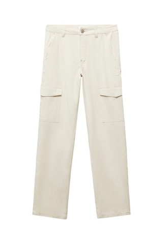 Pantalon droit cargo - Gris clair