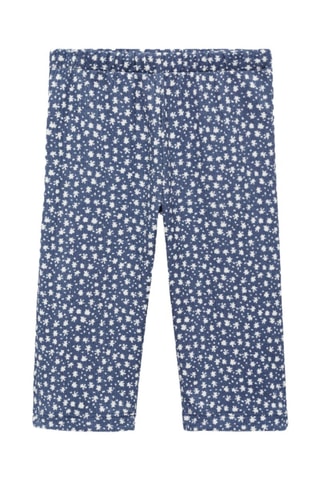 Pantalon flare imprimé - Bleu