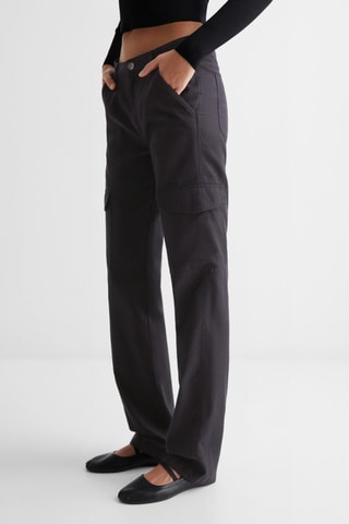 Pantalon droit cargo - Noir