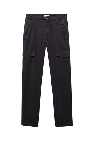 Pantalon droit cargo - Noir