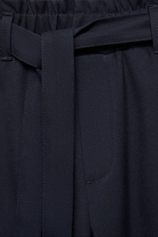 Pantalon ceinture noeud - Bleu marine