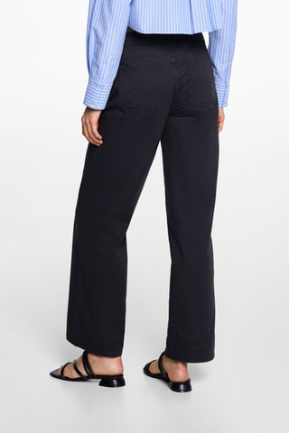 Pantalon droit poches - Bleu pétrole