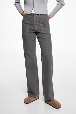 Pantalon droit poches - Bleu
