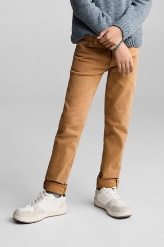 Pantalon droit coton - Camel