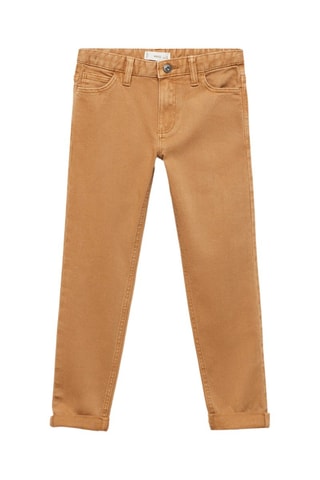 Pantalon droit coton - Camel