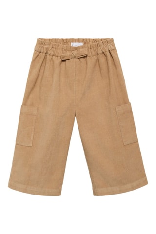 Pantalon cargo velours côtelé - Camel
