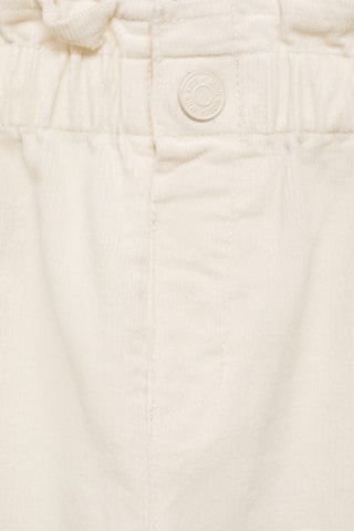 Pantalon velours côtelé paper bag - Écru