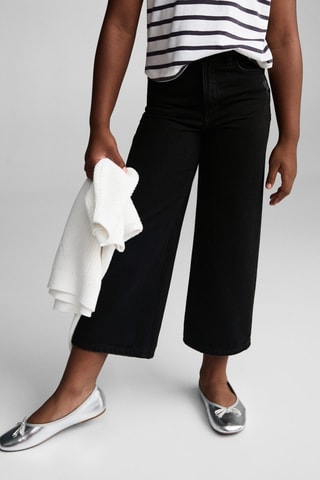 Jupe-culotte jean - Noir