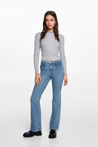 Jean flare poches - Bleu marine