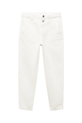 Jean mom-fit coton - Blanc