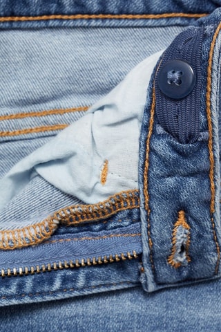 Jean skinny revers effilochés - Bleu