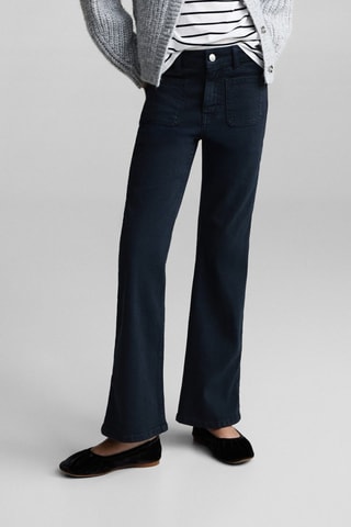 Jean flare poches - Bleu marine