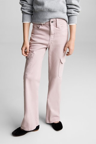 Jean cargo flare - Violet clair