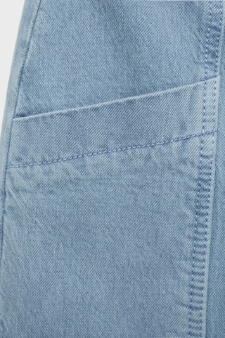 Jean style jupe-culotte poches - Bleu