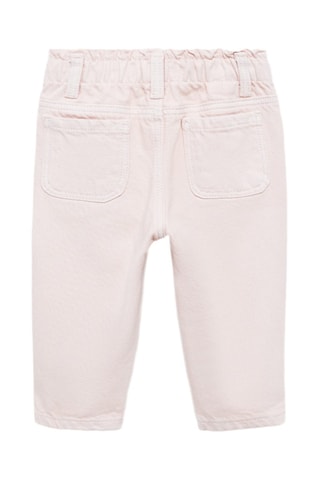 Jeans paperbag droits - Rose