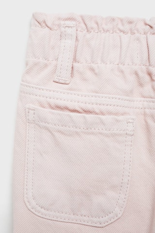 Jeans paperbag droits - Rose