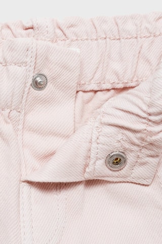 Jeans paperbag droits - Rose