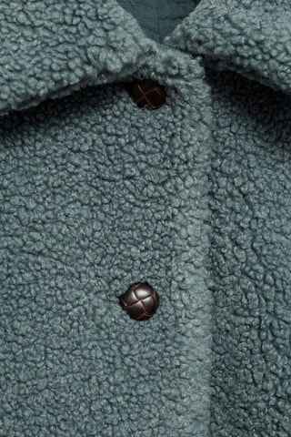 Manteau imitation mouton - Vert pastel