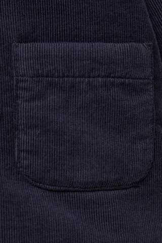 Manteau velours côtelé capuche - Bleu marine