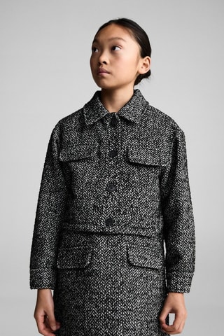 Veste crop chevrons - Noir