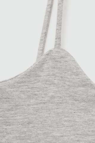 Crop top de sport - Gris chiné