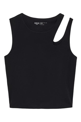 Top motif asymétrique - Noir