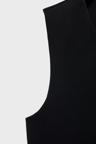 Top motif asymétrique - Noir