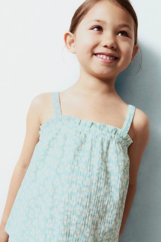 Top à bretelles imprimé - Vert d'eau