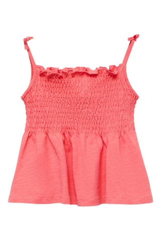 Top bretelles froncé - Corail