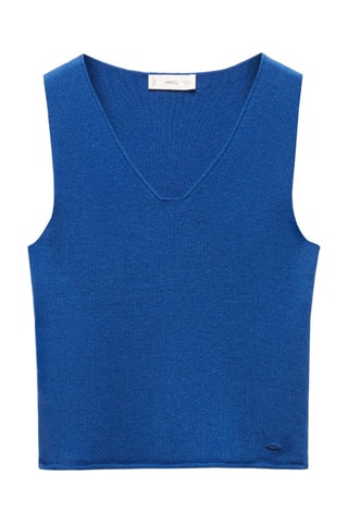 Top maille bretelles - Bleu électrique