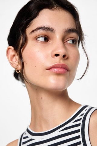 Top côtelé en coton - Bleu marine