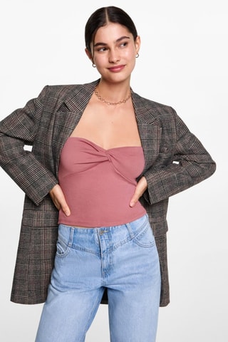 Crop top noeud - Rose pastel