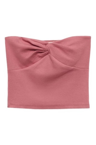 Crop top noeud - Rose pastel