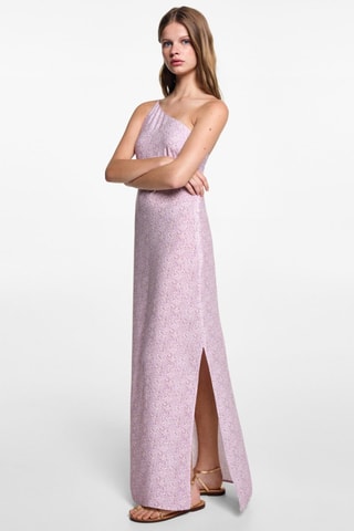 Robe asymétrique imprimée - Lilas