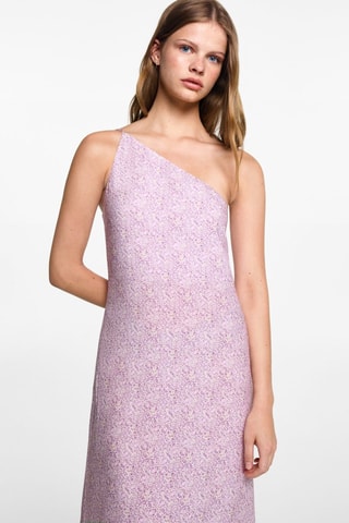 Robe asymétrique imprimée - Lilas