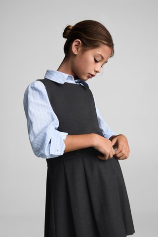 Robe courte plissée - Gris