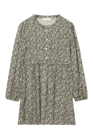 Robe imprimée boutons - Kaki