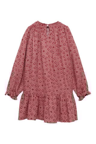 Robe coton fleurs - Rose