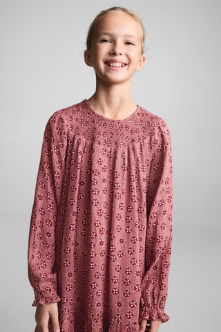 Robe coton fleurs - Rose