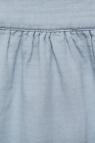 Robe chasuble courte coton - Bleu clair