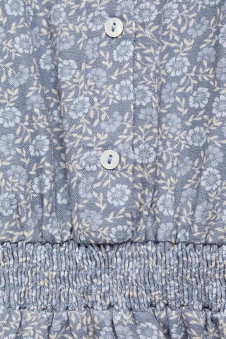 Robe fleurie boutons - Bleu