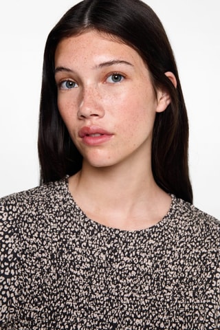 Robe en imprimé léopard - Noir