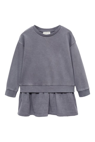 Robe sweat-shirt coton - Indigo